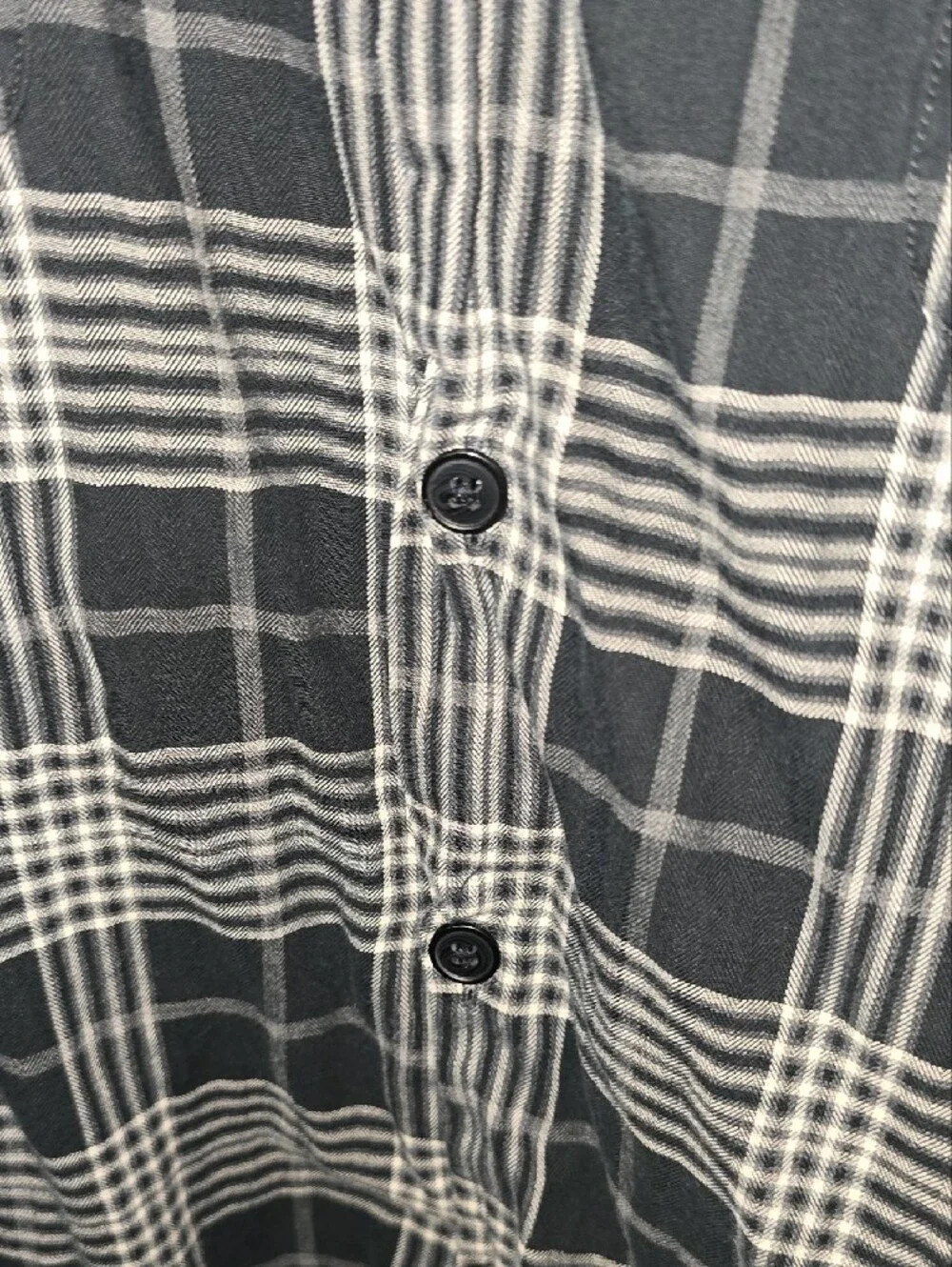 Polo by Ralph Lauren Black and White Plaid Casual Button-Down Shirt